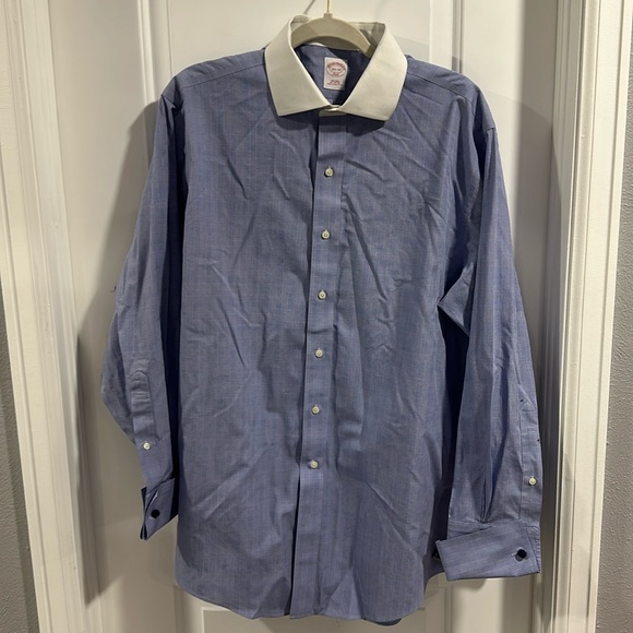Brooks Brothers Other - Brooks Brothers Blue Dress Shirt with White Collar